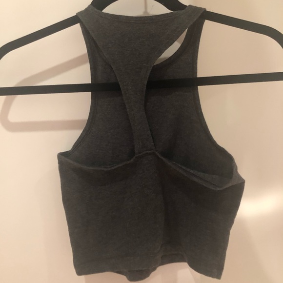 Grey Cropped Tank Top - Picture 2 of 2